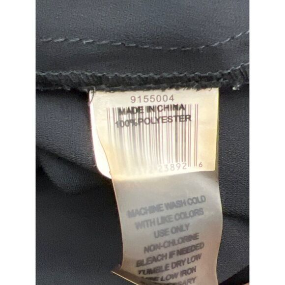 Vince Camuto Women Black White Sleeveless Sheer Chiffon Blouse Size L - Picture 7 of 7